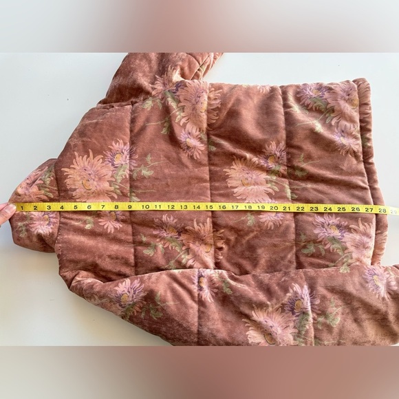 Anthropologie Edie Corduroy Floral Puffer Jacket Size S - Picture 14 of 15
